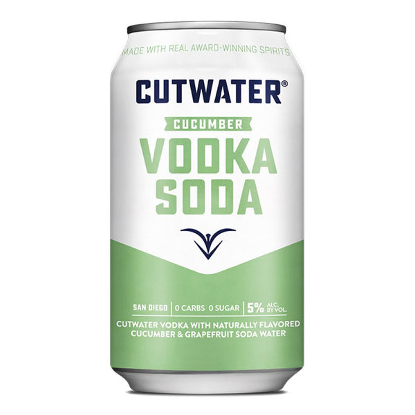 Cutwater Cucumber Vodka Soda Cocktail 4pk - Liquor Daze