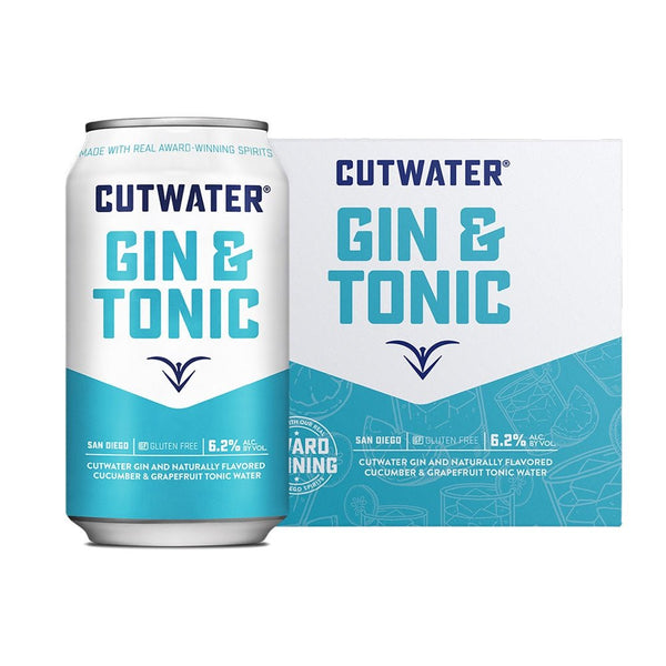 Cutwater Gin & Tonic Cocktail 4pk - Liquor Daze