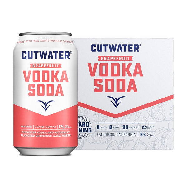 Cutwater Grapefruit Vodka Soda Cocktail 4pk - Liquor Daze