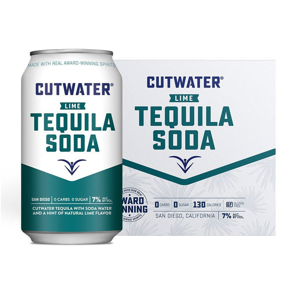 Cutwater Lime Tequila Soda Cocktail 4pk - Liquor Daze