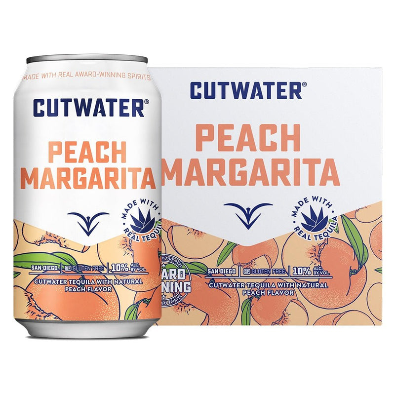 Cutwater Peach Margarita Cocktail 4pk - Liquor Daze
