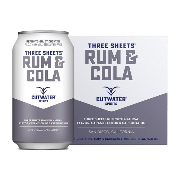 Cutwater Rum & Cola Cocktail 4pk - Liquor Daze